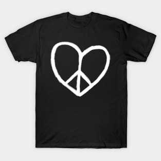 Heart Peace Logo, Peace and Love in One T-Shirt